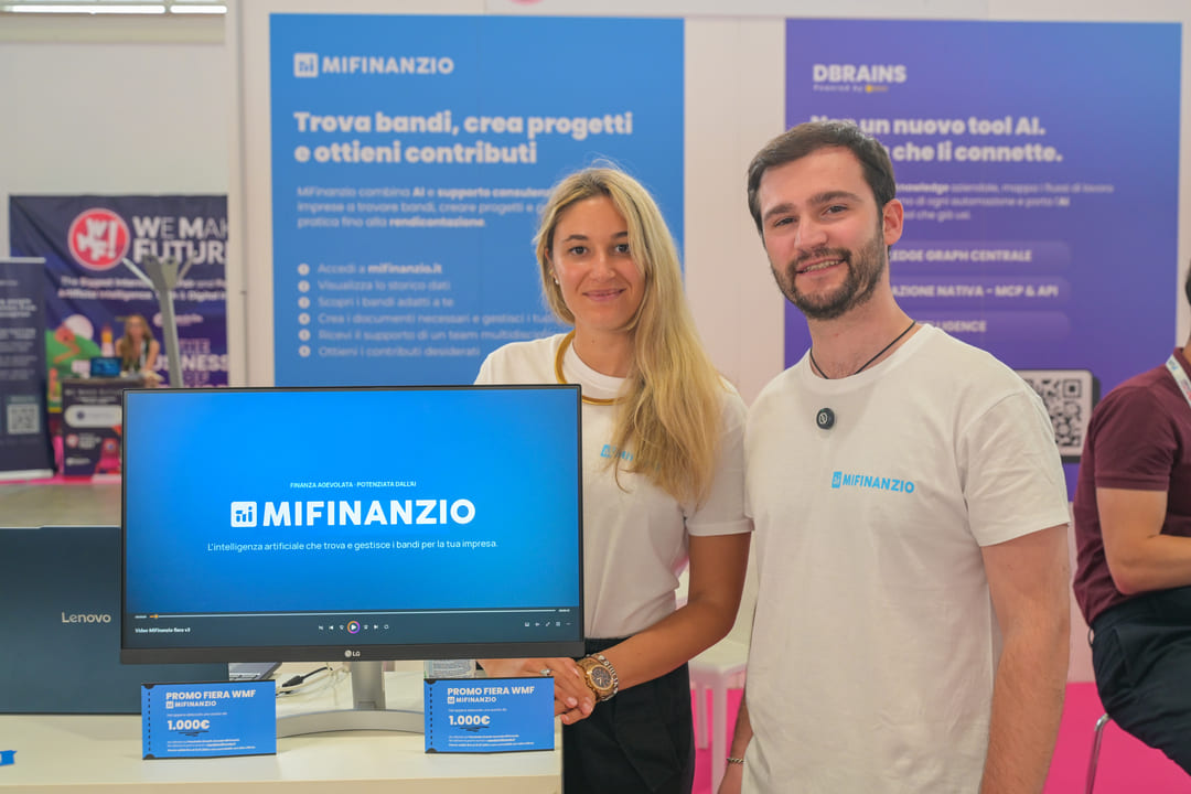 Lo stand MiFinanzio a una fiera di settore